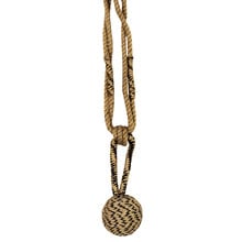 Natural & Black Jute Ball Curtain Tieback